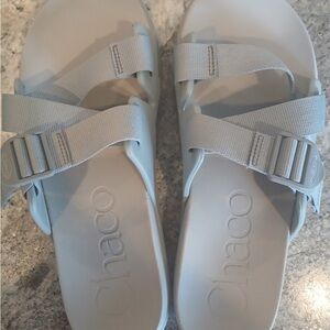 Chaco Slide Sandals in Gray with Gray Strap